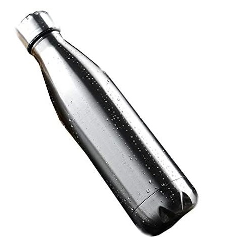 coke bottle flask -silver