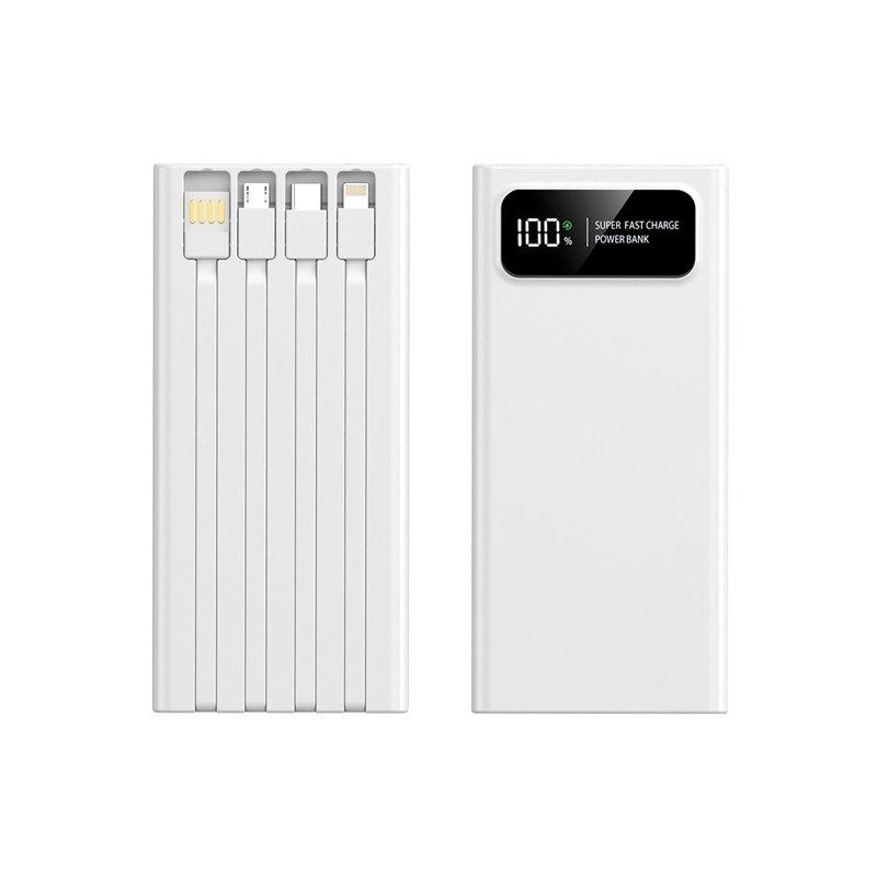 PN-309 10000mAh Power Bank Quick Charge 3.0 +PD22.5W with 4 Detachable Cable PN-309 10000mAh Power Bank Quick Charge 3.0 +PD22.5W with 4 Detachable Cable