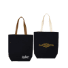 Durable A4 black canvas tote bag perfectly sized for document folders and corporate event door gifts