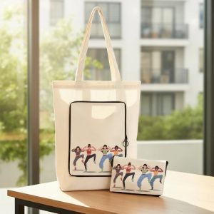 Eco-friendly canvas tote bag with professional printing logo for bulk corporate gift orders