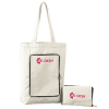 Foldable canvas tote bag for corporate gift with custom printing logo service in Malaysia.