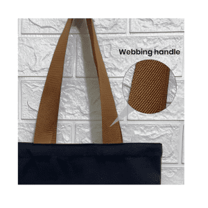 black canvas bag handle